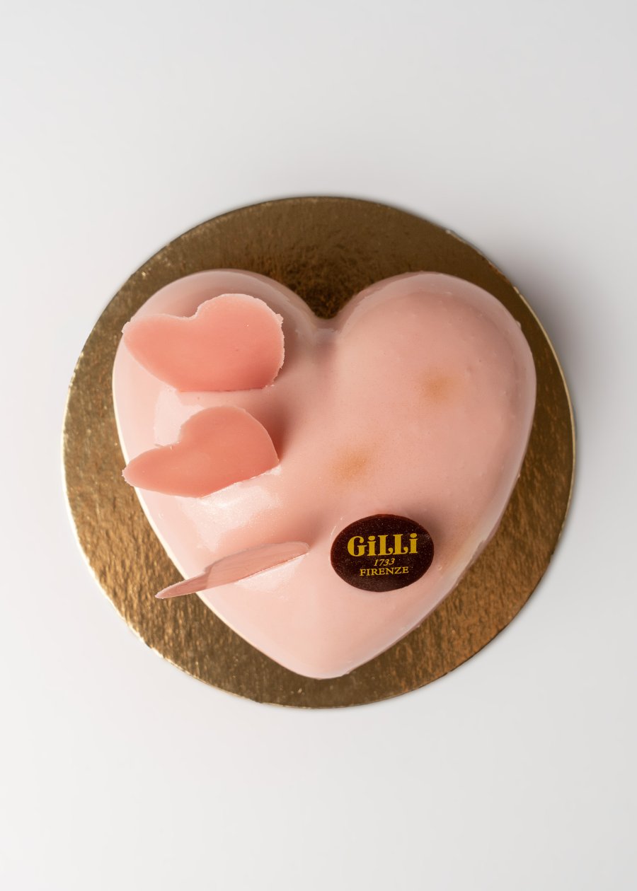 Heart-shaped cake